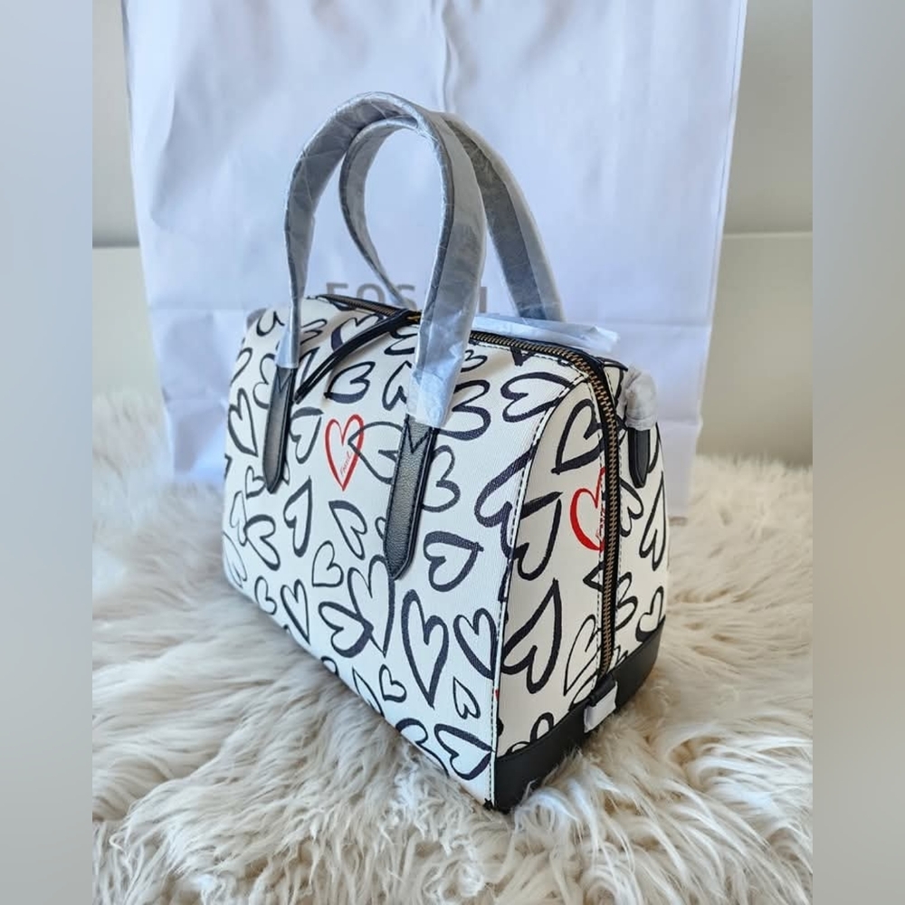 Fossil White and Black Women's Bag Original Brand New Withe Tag - Picture 2 of 8